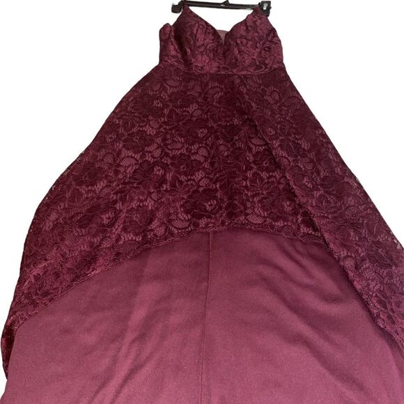 David's Bridal Dress, has Pockets, color: wine, size 8 - Picture 3 of 9